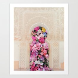 Door of Flowers Art Print