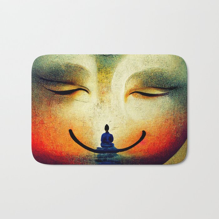 May all beings be happy: Metta meditation Bath Mat