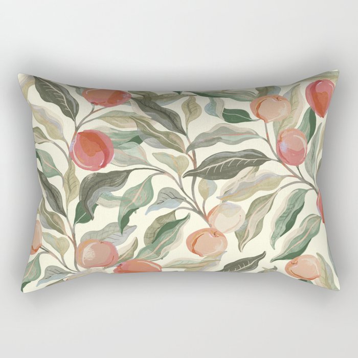 Painterly Pastel Peaches Rectangular Pillow