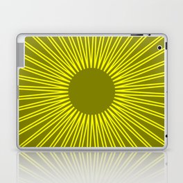 sun with olive background Laptop Skin