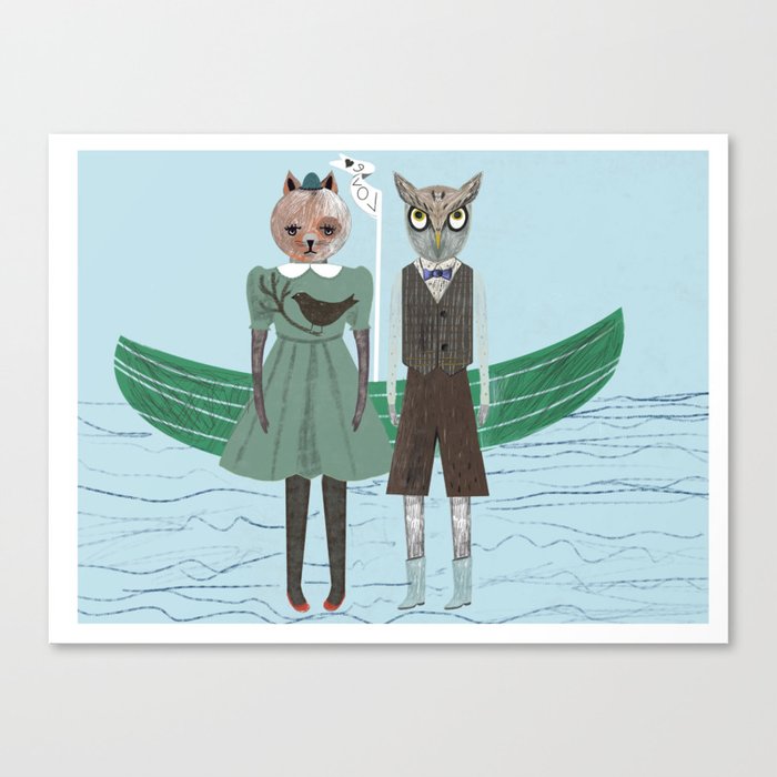 Owl & Pussycat Canvas Print