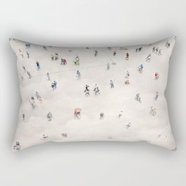 Aerial view of crowd with clowds Rectangular Pillow