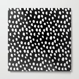 Handdrawn drops and dots on black - Mix & Match with Simplicty of life Metal Print | Painting, Abstract, Bohemian, Dot, Pattern, Polkadot, Shape, Polkadots, Simple, Polka 