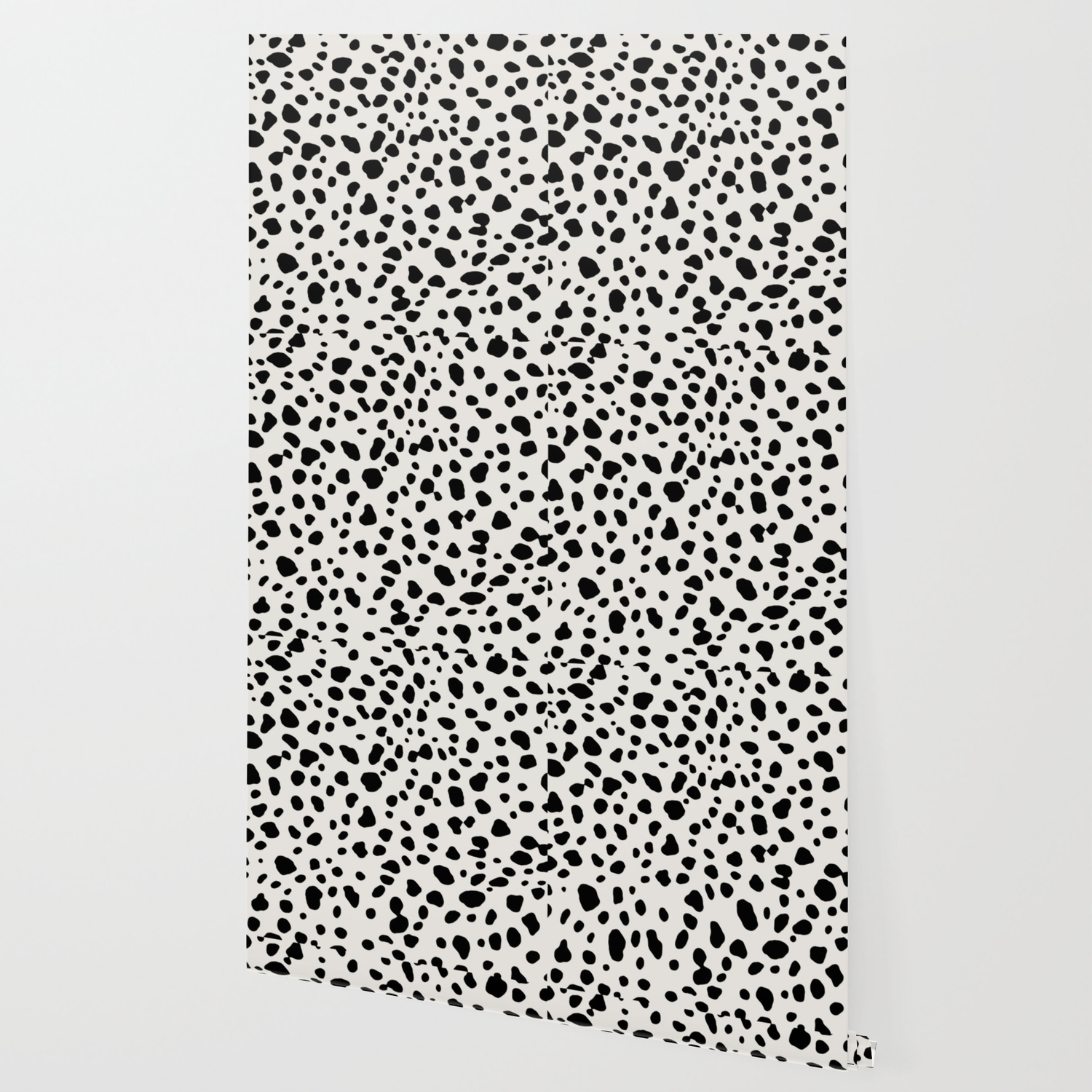Polka Dots Dalmatian Spots Black And White Wallpaper By