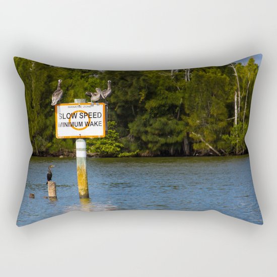 Manatee Zone Rectangular Pillow