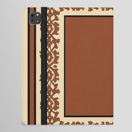 Oriental rug beige and burnt orange iPad Folio Case