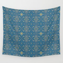 Aztec Stripes and Diamonds Pattern Wall Tapestry