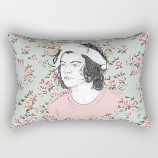 H circle floral Rectangular Pillow