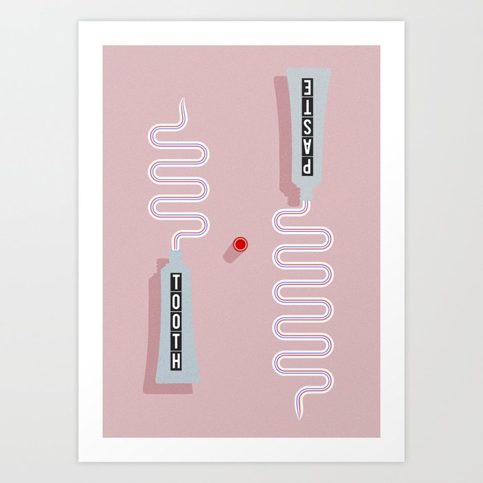 Toothpaste Art Print