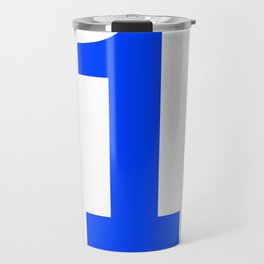 Number 1 (Blue & White) Travel Mug