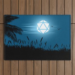 Coconut Field D20 Dice Full Moon Tabletop RPG Landscapes Outdoor Rug