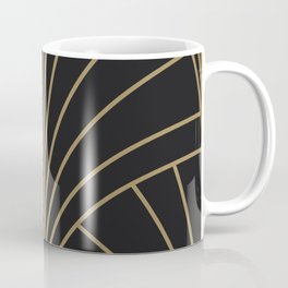Round Series Floral Burst Gold on Charcoal Coffee Mug