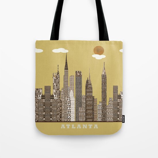 Atlanta city vintage Tote Bag