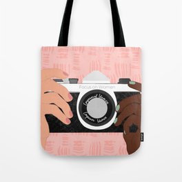 Camera with Hands by Emily Rae Fiasco  Tote Bag