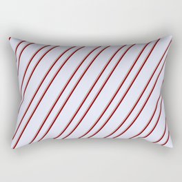 [ Thumbnail: Lavender, Dark Grey, and Dark Red Colored Lines Pattern Rectangular Pillow ]