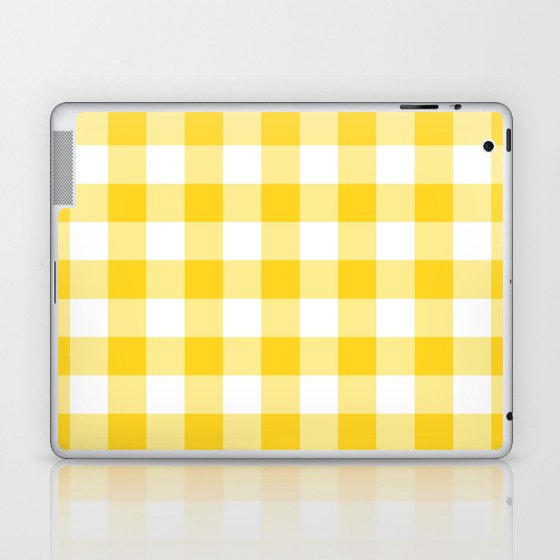 Classic Check - yellow Laptop & iPad Skin