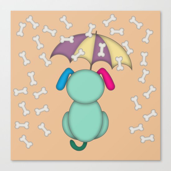 It's raining bones! Canvas Print