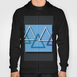 3D Triangles, blue Hoody