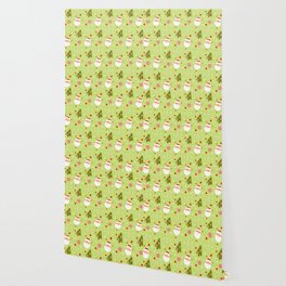 Christmas Pattern Tree Santa Wallpaper