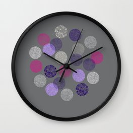 Fragment Shapes: Circles Wall Clock | Illustration, Vector, Pattern 