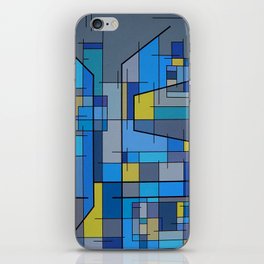 Blue and Yellow iPhone Skin