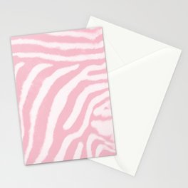 Pastel pink zebra print Stationery Cards