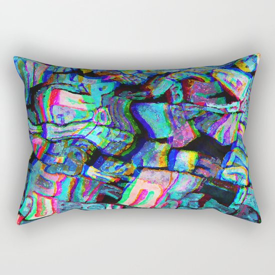 Twisted Text And Colors Rectangular Pillow