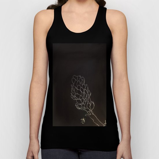 Black and White Alpinia purpurata – Red Ginger Flower, Bogota, Colombia Unisex Tank Top