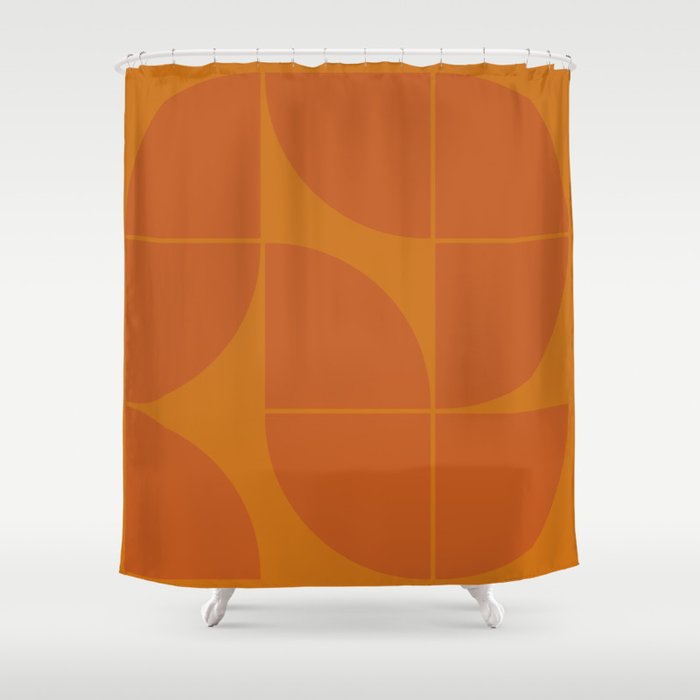 MCM Orange Pieces Shower Curtain