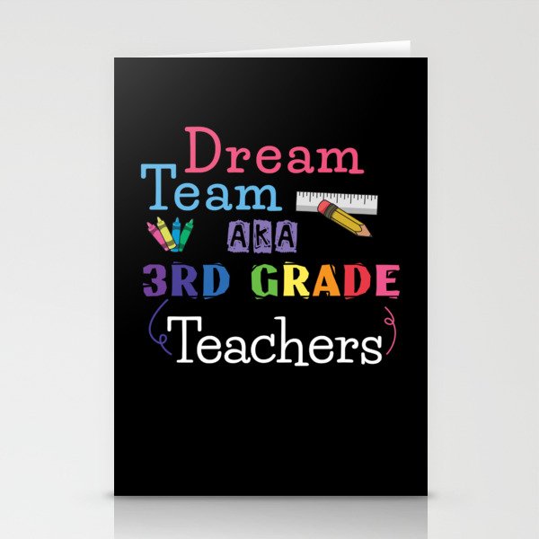 Team 3rd Grade Teachers Day School Teacher Stationery Cards