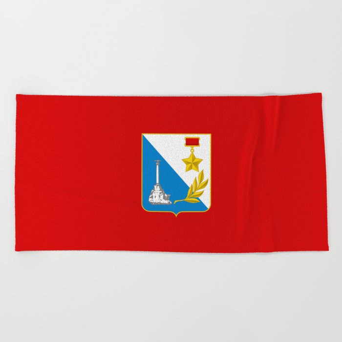 Flag of Sevastopol Beach Towel