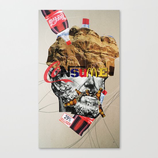 Consume head Canvas Print