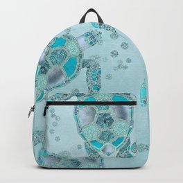 Glamour Aqua Turquoise Turtle Underwater Scenery Backpack