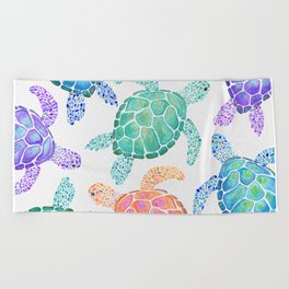 Sea Turtle - Colour Beach Towel