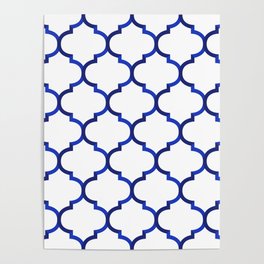 Quatrefoil Persian Blue 2 Poster