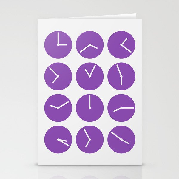Minimal clock collection 24 Stationery Cards