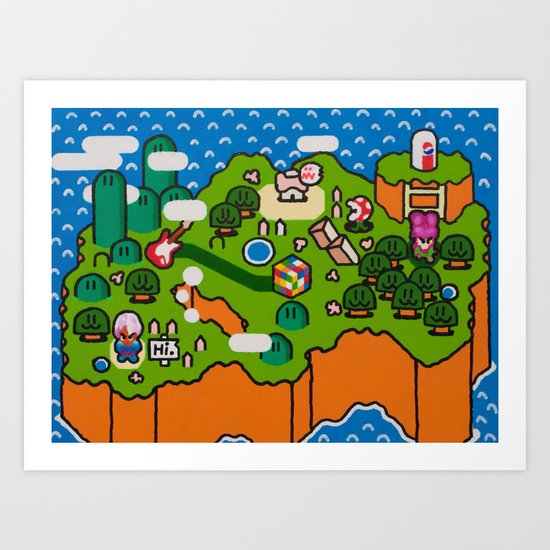 Super Grass Land Art Print