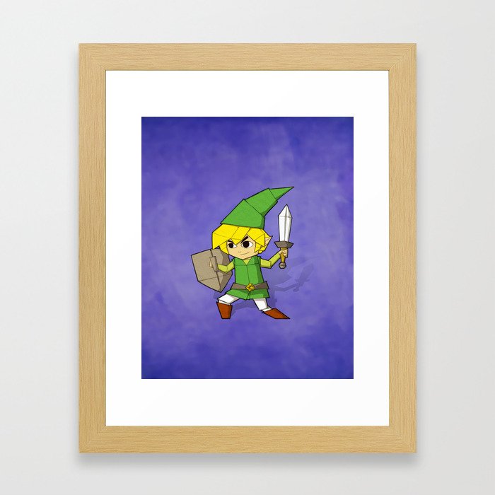 Origami Elf Adventurer Framed Art Print