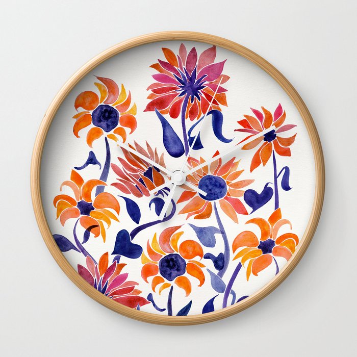 Sunflowers – Sunset Palette Wall Clock
