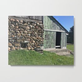 Barn Stone Foundation Rural Ontario Metal Print
