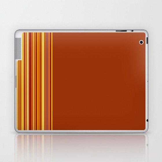 Burnt orange and warm stripes Laptop & iPad Skin