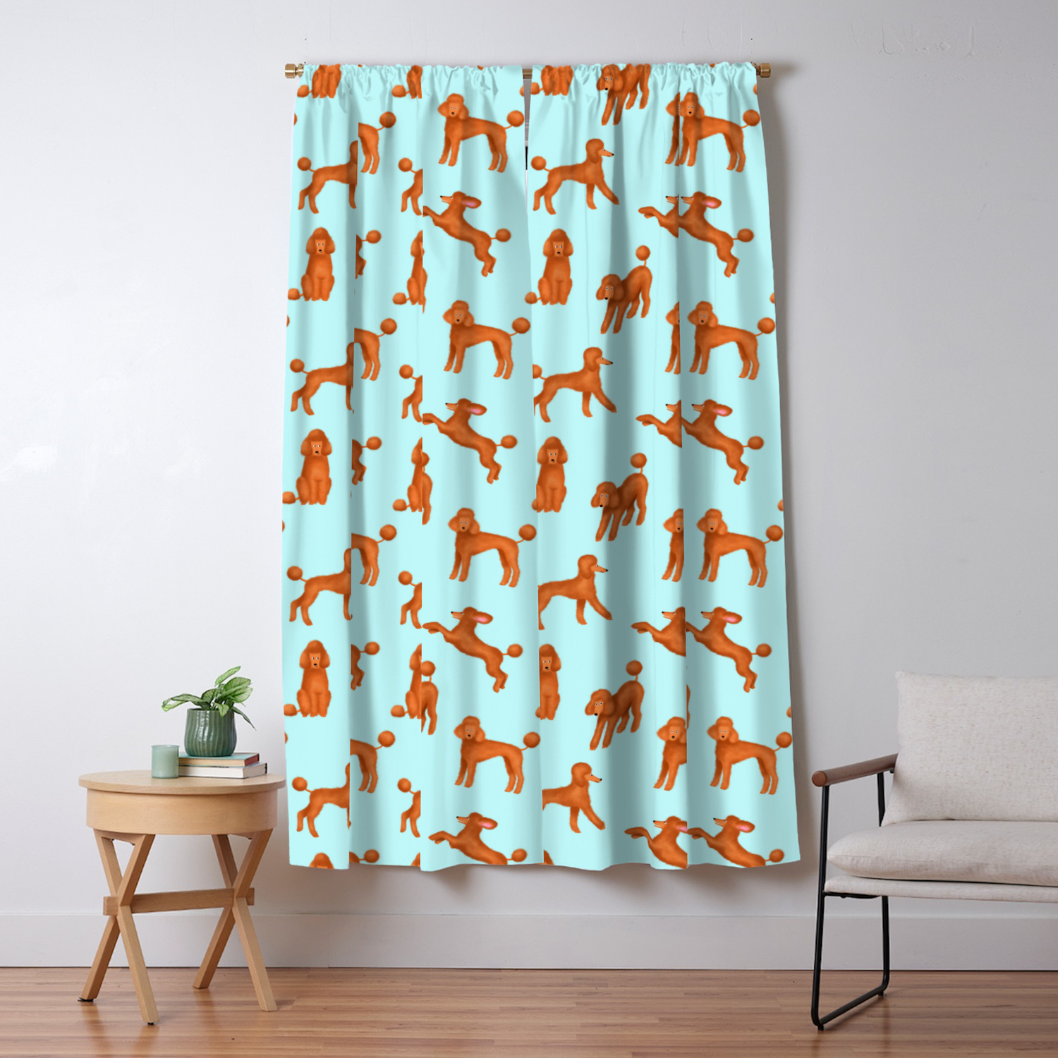 Red Poodles Pattern Light Blue Background Blackout Curtain By Illucalliart Society6 Brighten up a room with a new accent color or make it lively with a bold print. society6