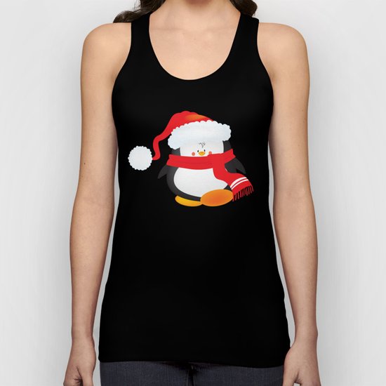 cute little xmas penguin Unisex Tank Top