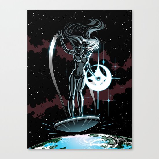 Lady Surfer Canvas Print