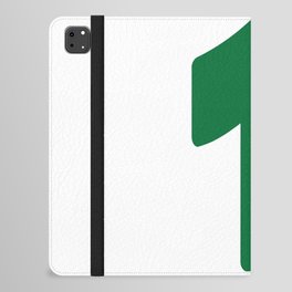 1 (Olive & White Number) iPad Folio Case