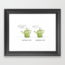 Watering Can or Can't ? Framed Art Print