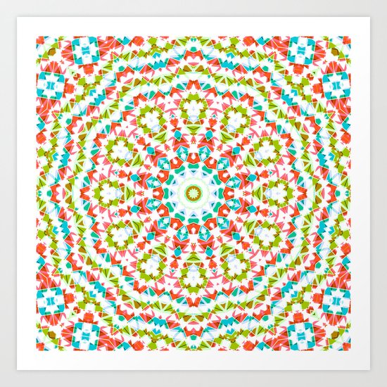 Kaleidoscope . Village . Art Print