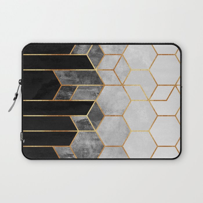 Charcoal Hexagons Laptop Sleeve