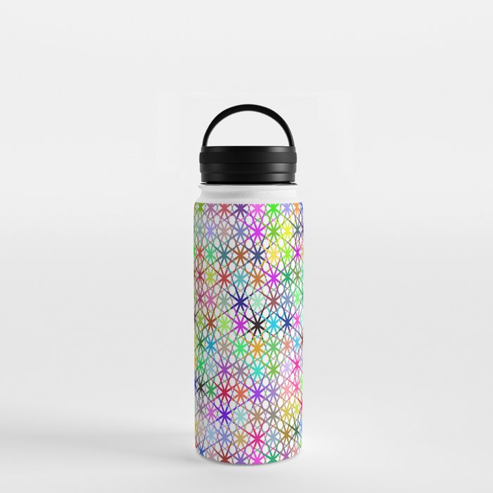 Abstract Prismatic Geometric Background. Water Bottle