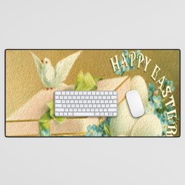 Happy Easter Dove Of Peace Desk Mat